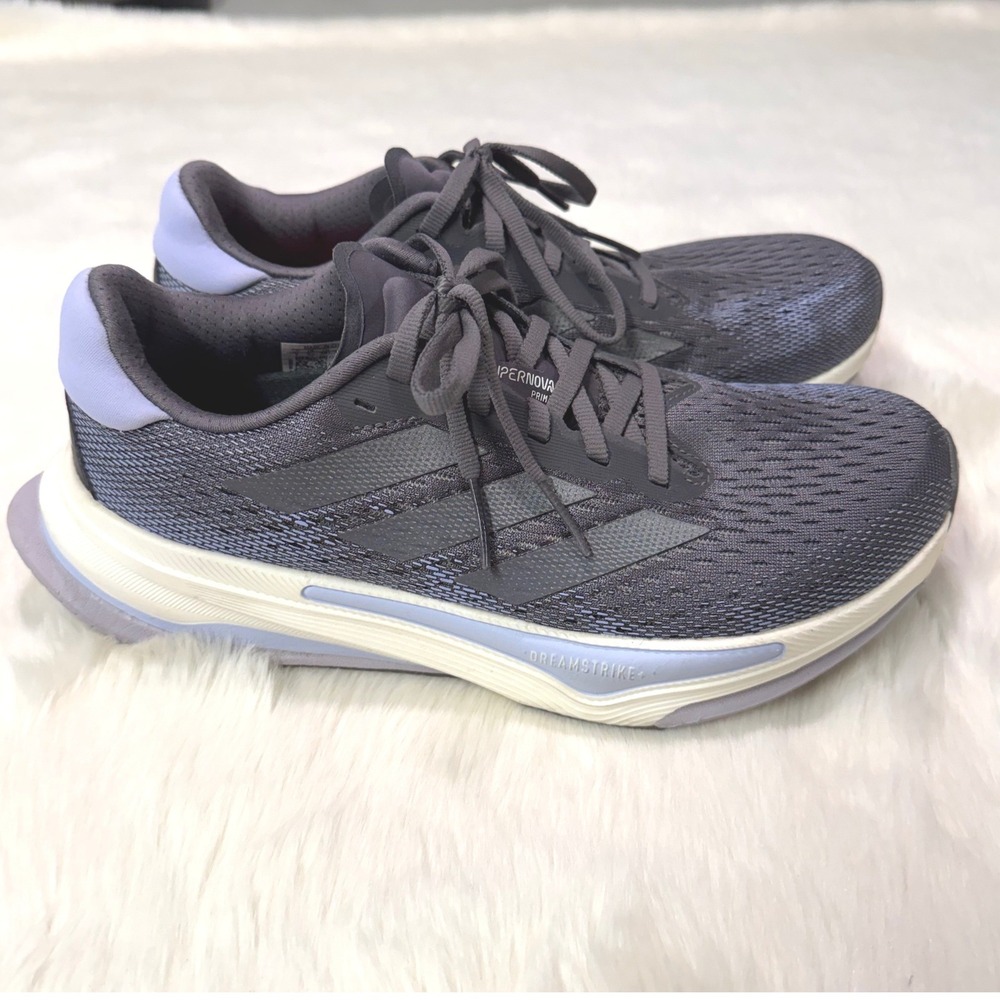 Adidas Supernova Prima Running Shoes Women Size 7 Grey Purple Dreamstrike+